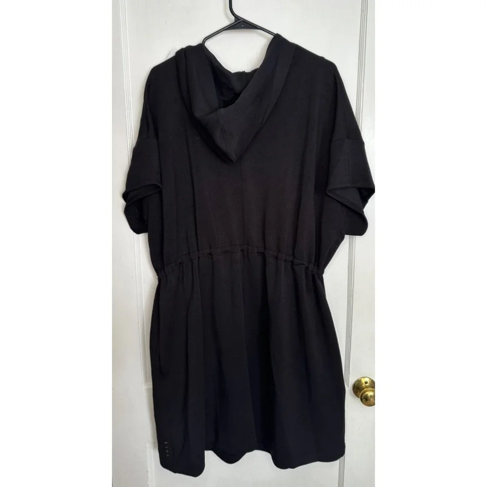 NWT Lane‎ Bryant Livi Active Size 22/24 Black Cinched Waist Hooded Dress